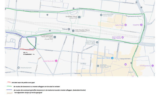 Situatietekening petitie verkeerswijziging